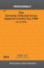 Terrorist Affected Areas (Special Courts) Act 1984 With Short Comments