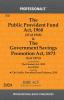 Public Provident Fund Act 1968 & Government Savings Promotion Act 1873