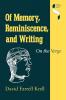 Of Memory Reminiscence and Writing