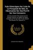Faits Historiques Sur L��sle Ou La Presqu��sle De S��te Et Observation Sur Son Port Et Sur Son Commerce