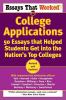Essays that Worked for College Applications