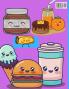 Kawaii Food Coloring Book for Kids: Large Print Coloring Book of Kawaii Food Kawaii Food Coloring Book for Toddlers Easy Level for Fun and Educational Purpose Preschool and Kindergarten