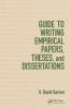 Guide to Writing Empirical Papers Theses and Dissertations