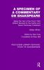 Specimen of a Commentary on Shakspeare
