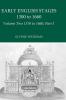 Part I - Early English Stages 1576-1600