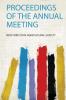 Proceedings of the Annual Meeting