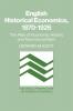 English Historical Economics 1870 1926