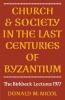 Church and Society in Byzantium