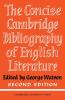 The Concise Cambridge Bibliography of English Literature 1600 1950