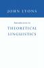 Introduction to Theoretical Linguistics