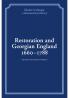 Restoration and Georgian England 1660-1788