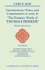 Introductions Notes and Commentaries to Texts in 'The Dramatic Works of Thomas Dekker