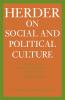 J. G. Herder on Social and Political Culture