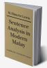 Sentence Analysis in Modern Malay