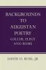 Backgrounds to Augustan Poetry
