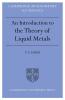 Introduction to the Theory of Liquid Metals