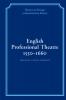 English Professional Theatre 1530-1660