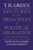 Lectures on the Principles of Political Obligation and Other Writings