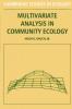 Multivariate Analysis in Community Ecology