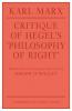 Critique of Hegel's 'Philosophy of Right'