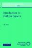 Introduction to Uniform Spaces
