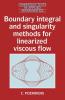 Boundary Integral and Singularity Methods for Linearized Viscous Flow