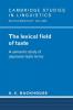 The Lexical Field of Taste