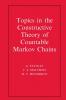 Topics in the Constructive Theory of Countable Markov Chains