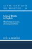 Lexical Strata in English