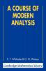 A Course of Modern Analysis