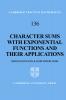 Character Sums with Exponential Functions and their             Applications