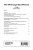 New Methods for Social History