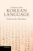 A History of the Korean Language