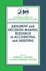 Judgment and Decision-Making Research in Accounting and Auditing