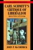 Carl Schmitt's Critique of Liberalism