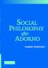 Social Philosophy after Adorno