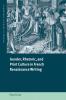 Gender Rhetoric and Print Culture in French Renaissance Writing