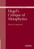 Hegel's Critique of Metaphysics