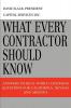 What Every Contractor Should Know