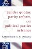 Gender Quotas Parity Reform and Political Parties in France