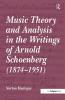 Music Theory and Analysis in the Writings of Arnold Schoenberg (1874–1951)