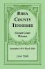 Rhea County Tennessee Circuit Court Minutes September 1815-March 1836