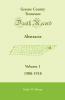 Greene County Tennessee Death Record Abstracts Volume 1