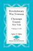 Revolutionary War Veterans Chenango County New York Volume I A-B