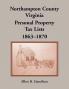 Northampton County Virginia Personal Property Tax Lists 1863-1870