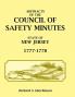Abstracts of the Council of Safety Minutes State of New Jersey 1777-1778