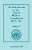 The Early Records of the Town of Dedham Massachusetts 1672-1706