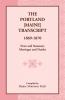 The Portland [Maine] Transcript 1869-1870 News and Summary Marriages and Deaths