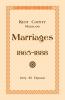 Kent County Maryland Marriages 1865-1888