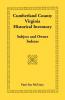 Cumberland County Virginia Historical Inventory Subject and Owner Indexes